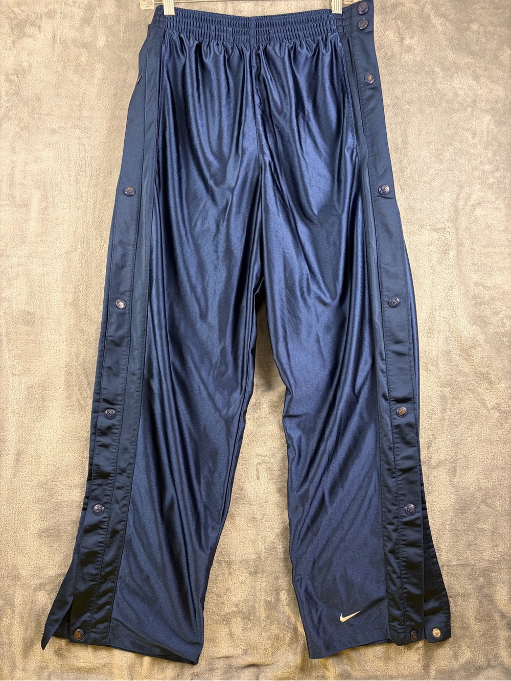 Nike Men’s Vintage 90’s Navy Blue Full leg Snap-Side Track Pants